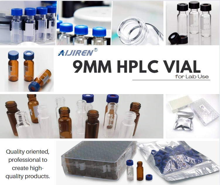 Wholesale 1.5-2ml 9mm Clear and Amber Hplc vials for Lab Use