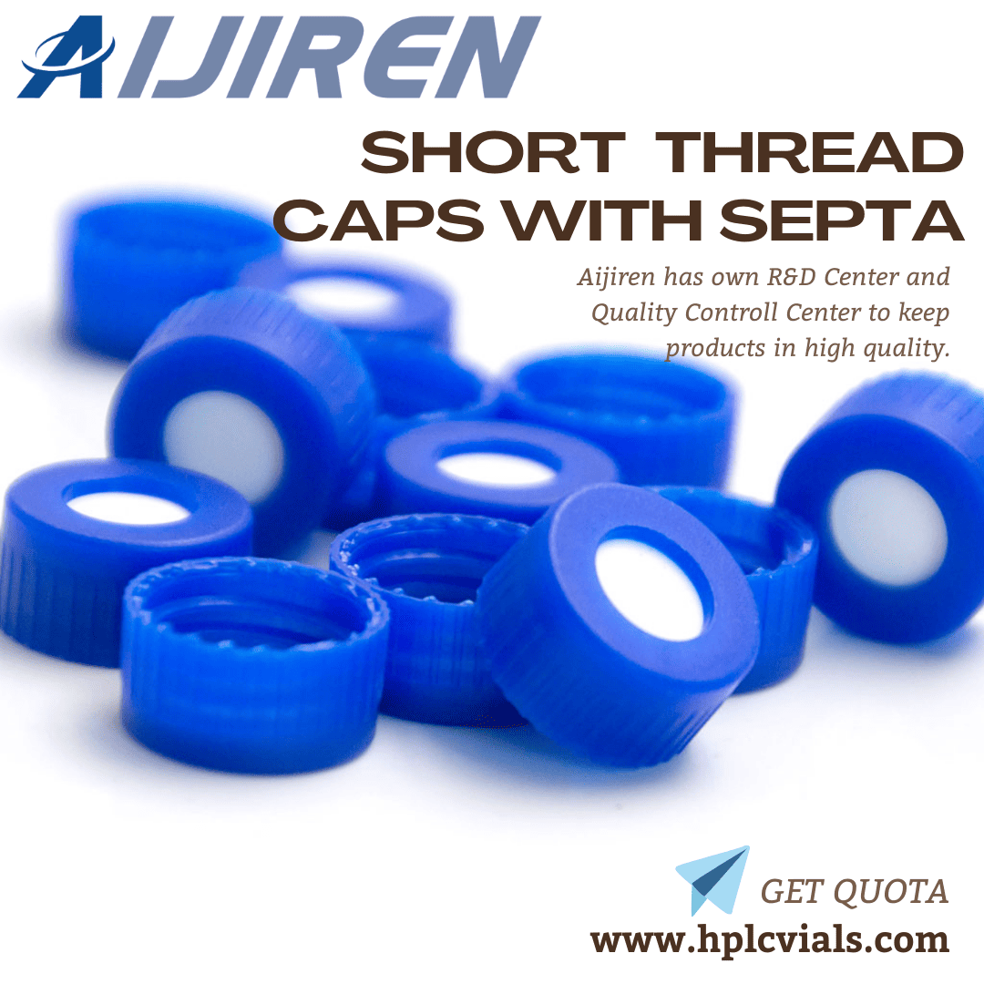 High Quality Short Thread Caps with Septa for Lab