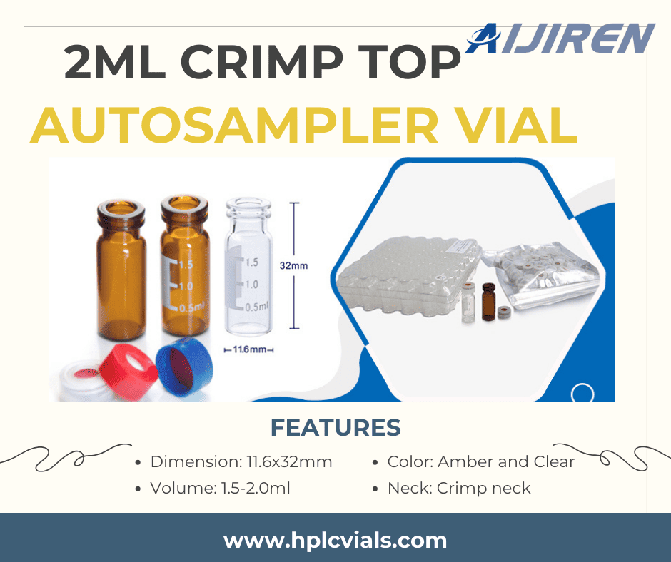 China Crimp Top 2ml Autosampler Vial Manufacturer