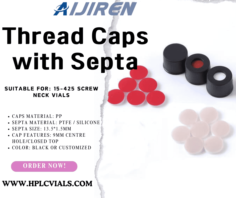 15-425 Thread Caps with Septa for Lab