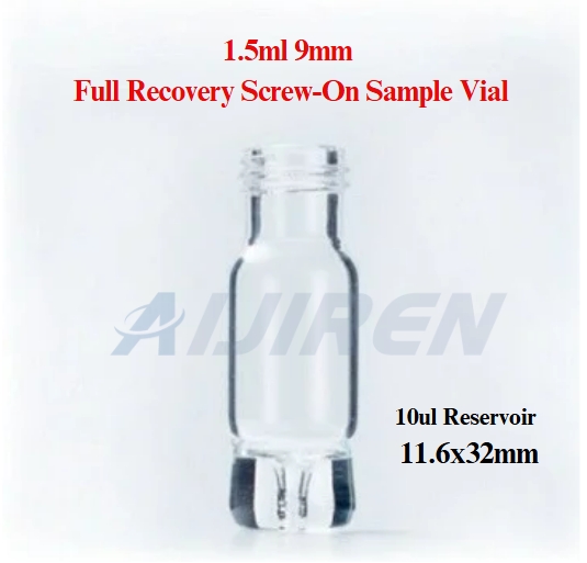 1.5ml 9mm Clear Full Recovery Screw-On Sample Vial, 10ul Reservoir